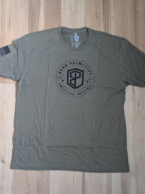 NWT Born Primitive American Original T-Shirt Military Green 2XL